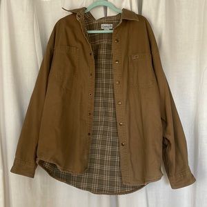Vintage Carhartt brown oversized flannel lined jacket